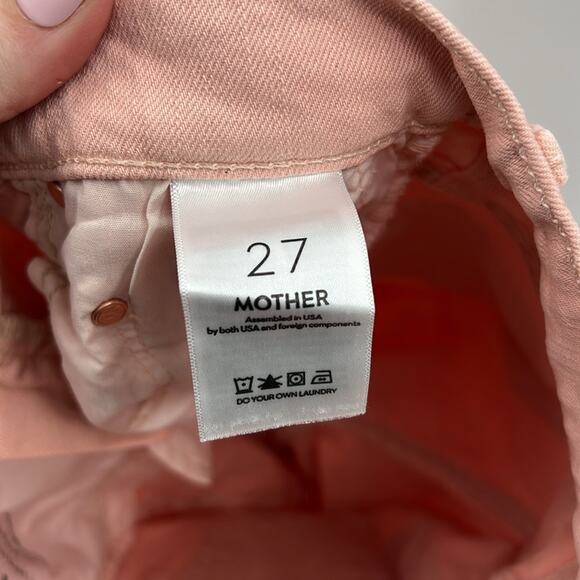 MOTHER The Inside Hover Women's Jeans in Peach Parfait Size 27 - Picture 9 of 12